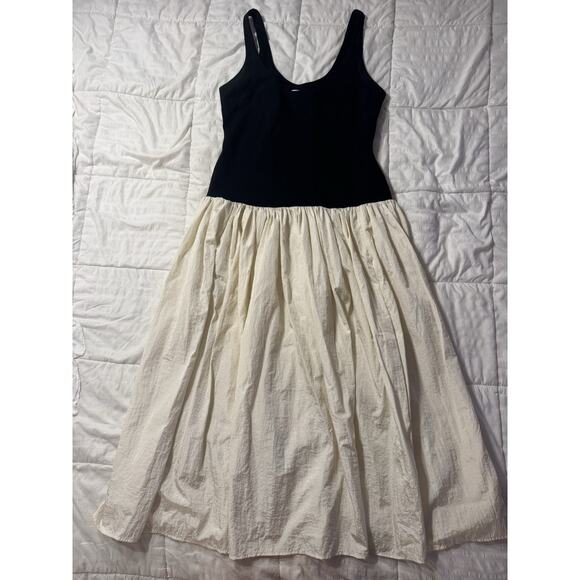 Future Collective x Target Dresses & Skirts - Target x Future Collective Women's Sleeveless Dress Black Cream Drop Waist Midi